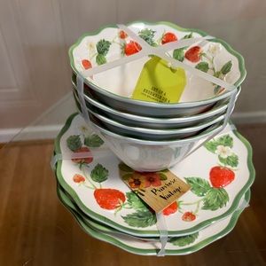 Brand New Set Of 8 Pcs Little Plates 6.5” And little Bowls 4.5”